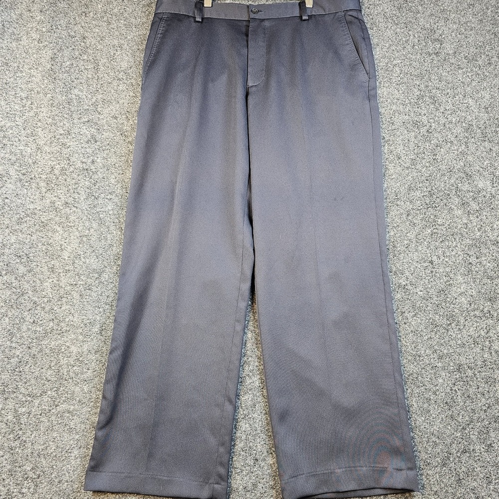 IZOD PerformX Golf Pants Mens 36x30 Blue Polyester Performance Flat Front Stretc